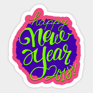 Happy New Year 2018 Sticker